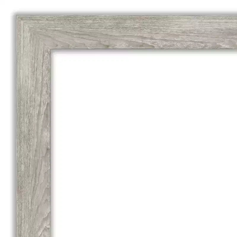 Miroir mural étroit de salle de bain non biseauté Dove 32 po x 26 po Gris délavé - Matériel de montage inclus