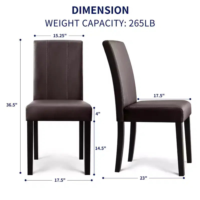 Chaise de salle à manger d'intérieur en similicuir, chaises modernes du milieu du siècle pour la maison