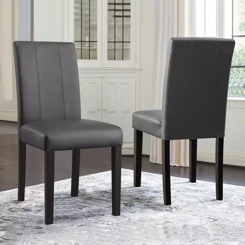 Chaise de salle à manger d'intérieur en similicuir, chaises modernes du milieu du siècle pour la maison