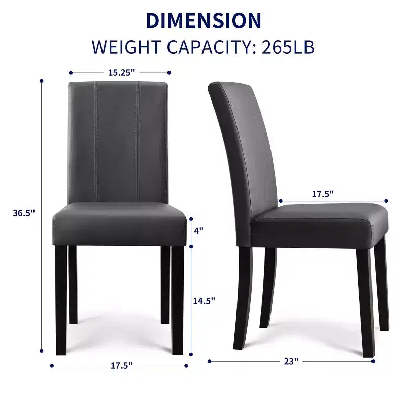Chaise de salle à manger d'intérieur en similicuir, chaises modernes du milieu du siècle pour la maison