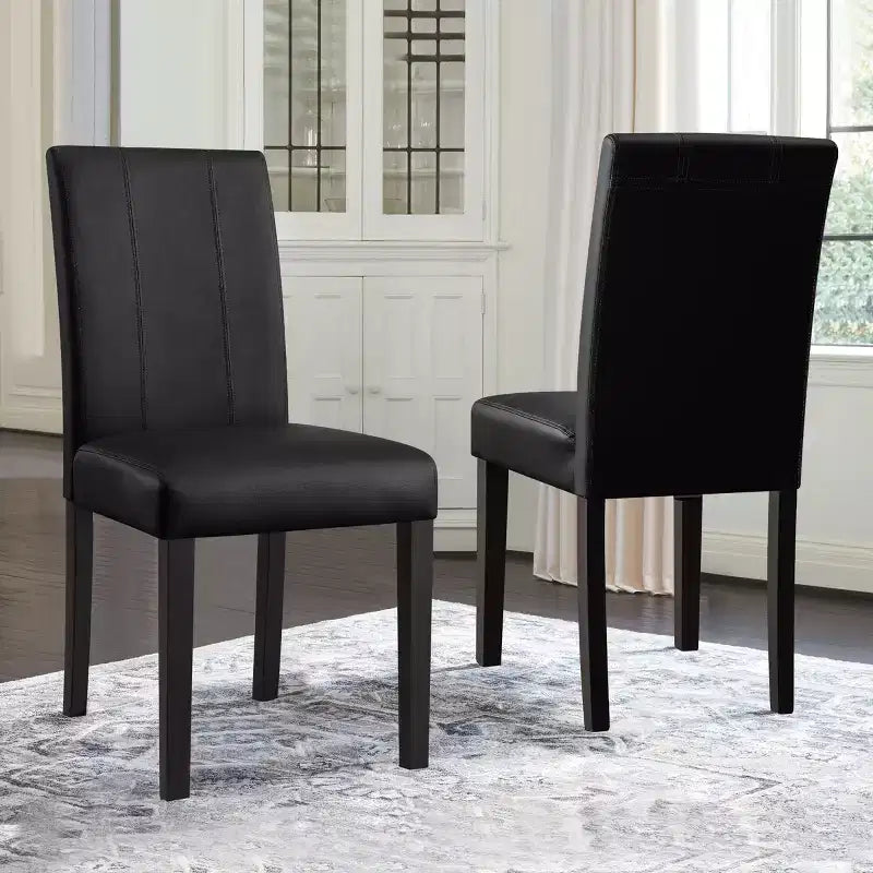 Chaise de salle à manger d'intérieur en similicuir, chaises modernes du milieu du siècle pour la maison