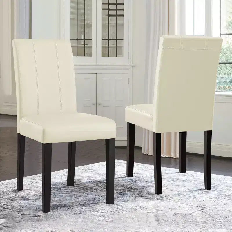 Chaise de salle à manger d'intérieur en similicuir, chaises modernes du milieu du siècle pour la maison
