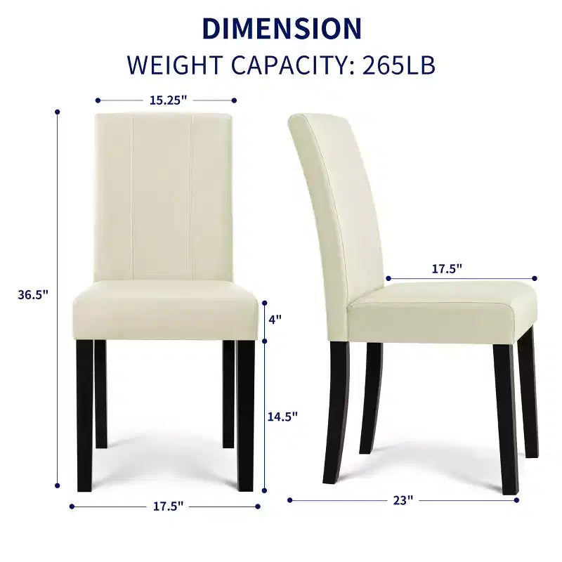 Chaise de salle à manger d'intérieur en similicuir, chaises modernes du milieu du siècle pour la maison