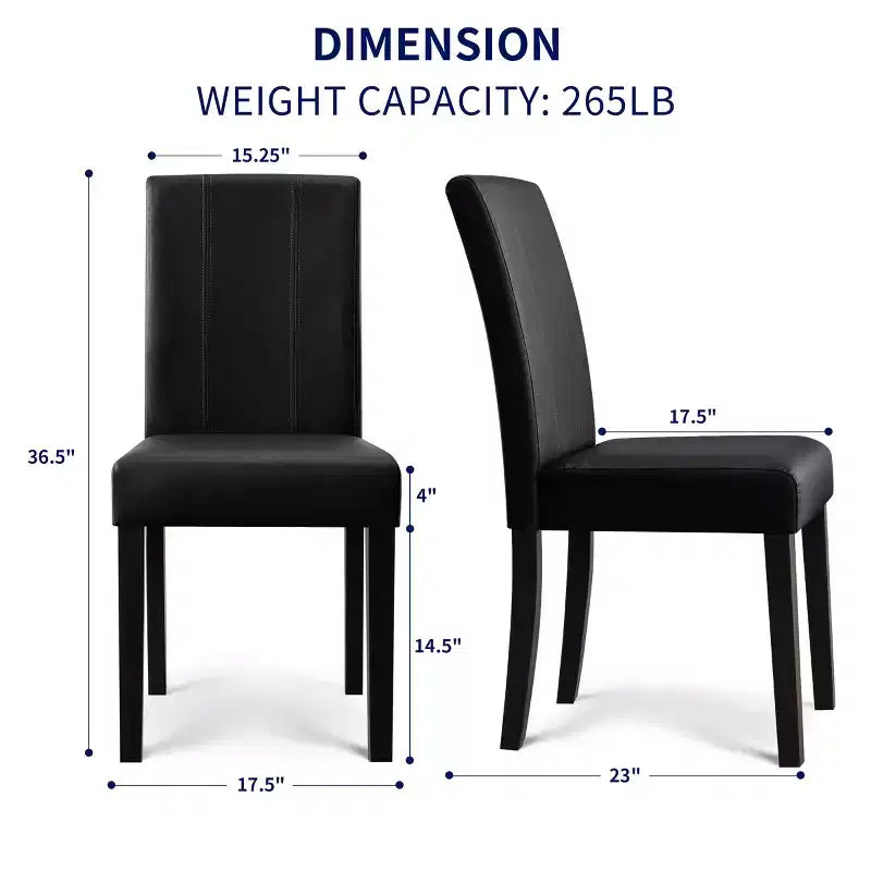 Chaise de salle à manger d'intérieur en similicuir, chaises modernes du milieu du siècle pour la maison