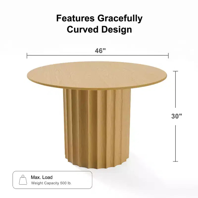 Tables de cuisine rondes en bois massif