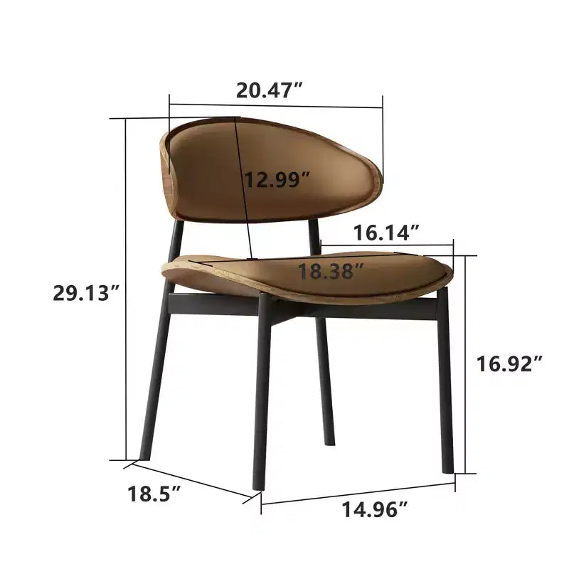 Chaise de salle à manger moderne du milieu du siècle, Chaises de salle à manger de cuisine en similicuir
