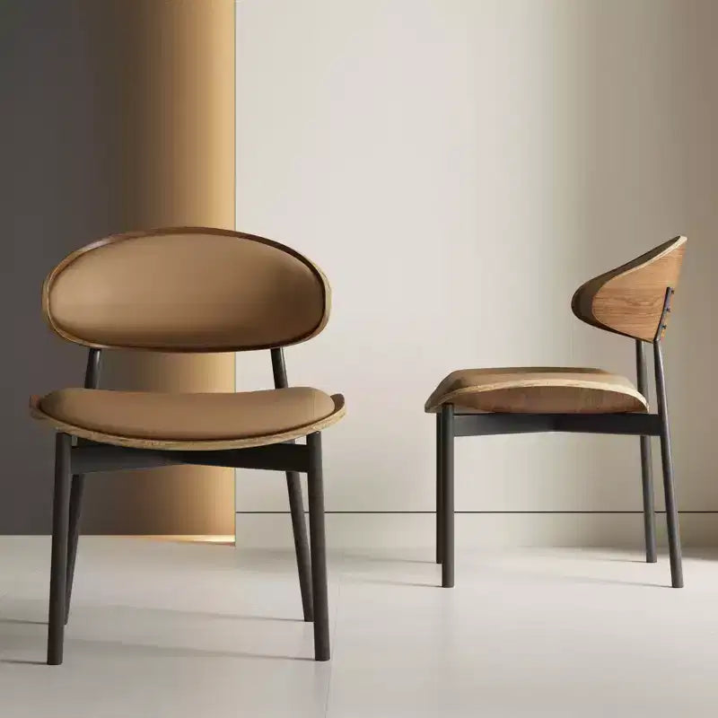 Chaise de salle à manger moderne du milieu du siècle, Chaises de salle à manger de cuisine en similicuir