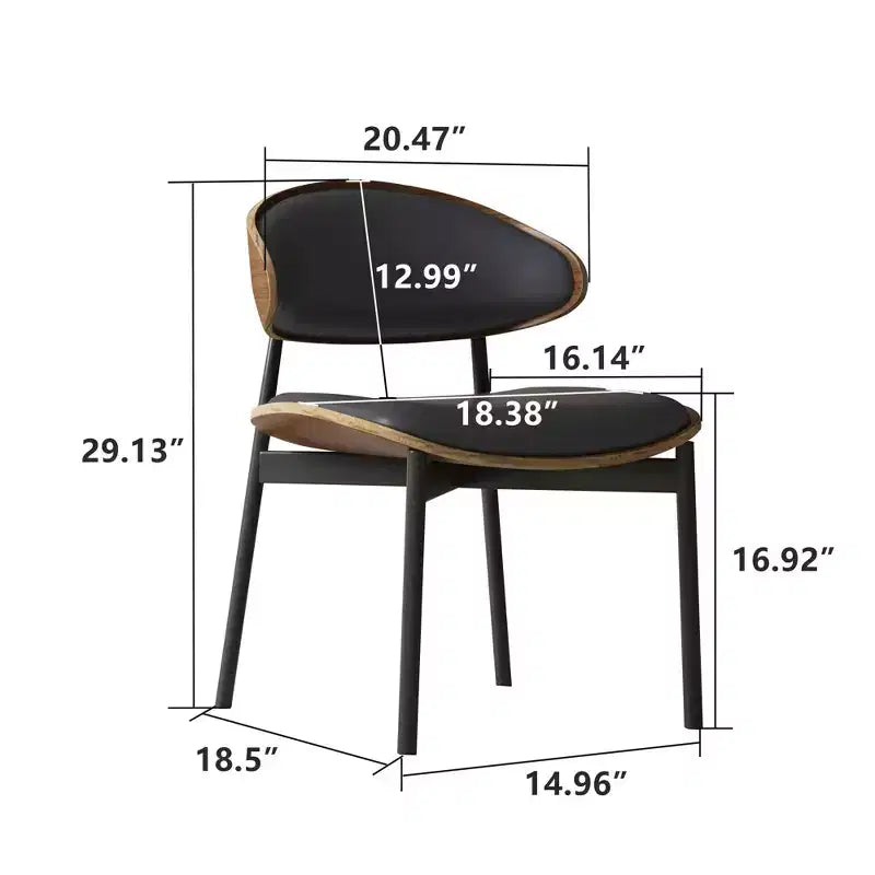 Chaise de salle à manger moderne du milieu du siècle, Chaises de salle à manger de cuisine en similicuir