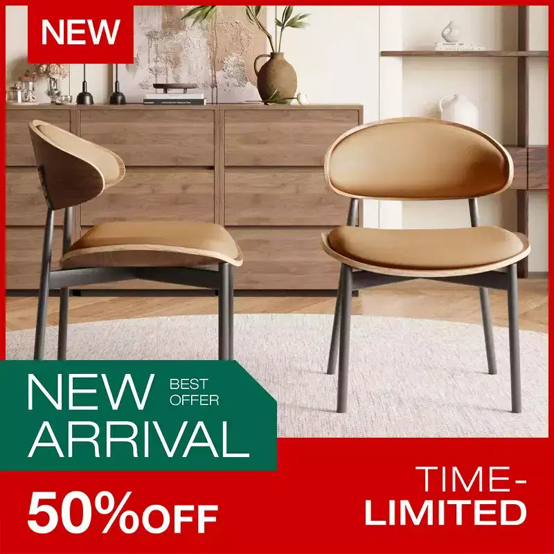 Chaise de salle à manger moderne du milieu du siècle, Chaises de salle à manger de cuisine en similicuir