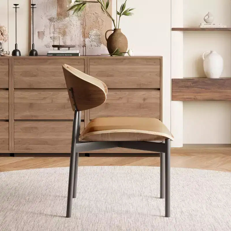 Chaise de salle à manger moderne du milieu du siècle, Chaises de salle à manger de cuisine en similicuir