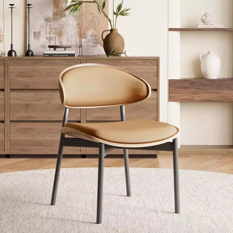 Chaise de salle à manger moderne du milieu du siècle, Chaises de salle à manger de cuisine en similicuir