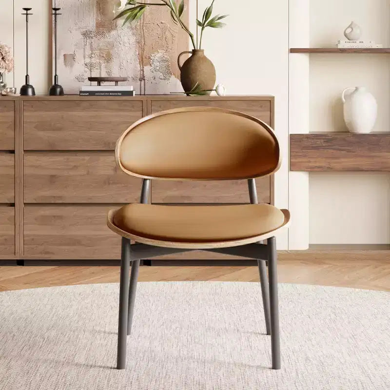 Chaise de salle à manger moderne du milieu du siècle, Chaises de salle à manger de cuisine en similicuir