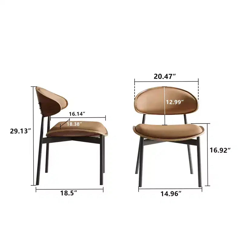 Chaise de salle à manger moderne du milieu du siècle, Chaises de salle à manger de cuisine en similicuir