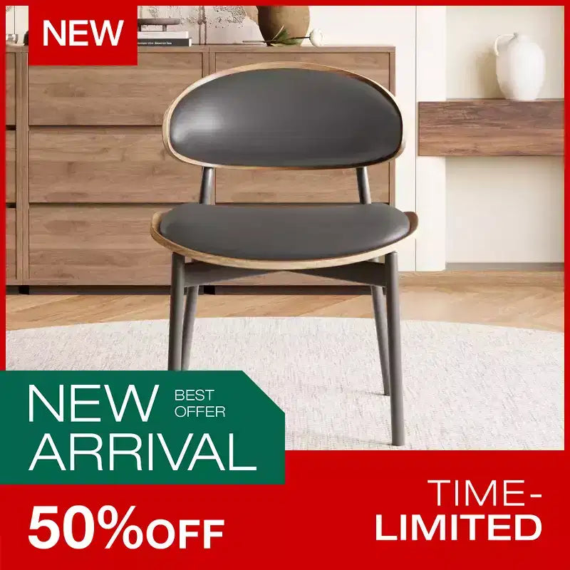 Chaise de salle à manger moderne du milieu du siècle, Chaises de salle à manger de cuisine en similicuir