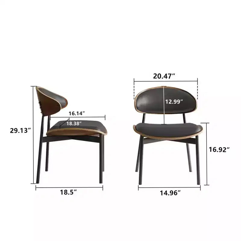 Chaise de salle à manger moderne du milieu du siècle, Chaises de salle à manger de cuisine en similicuir