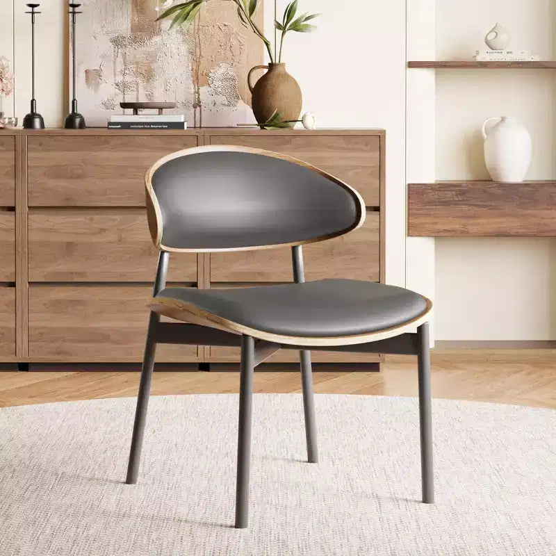 Chaise de salle à manger moderne du milieu du siècle, Chaises de salle à manger de cuisine en similicuir