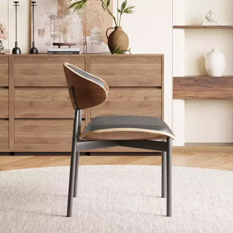 Chaise de salle à manger moderne du milieu du siècle, Chaises de salle à manger de cuisine en similicuir