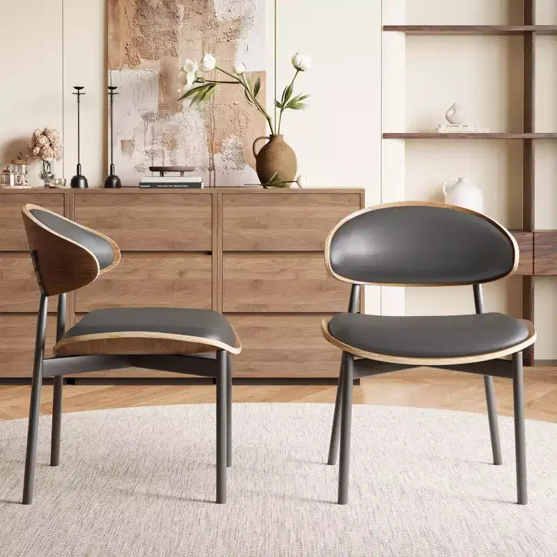 Chaise de salle à manger moderne du milieu du siècle, Chaises de salle à manger de cuisine en similicuir