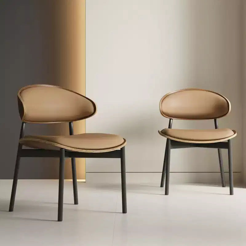 Chaise de salle à manger moderne du milieu du siècle, Chaises de salle à manger de cuisine en similicuir