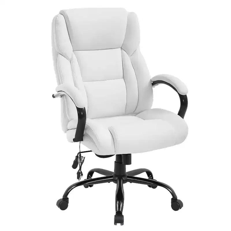 Fauteuil de bureau grande taille 225 kg, fauteuil de direction, fauteuil d'ordinateur avec soutien lombaire