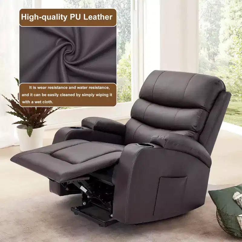 Fauteuil inclinable de massage et chauffant pour personnes âgées