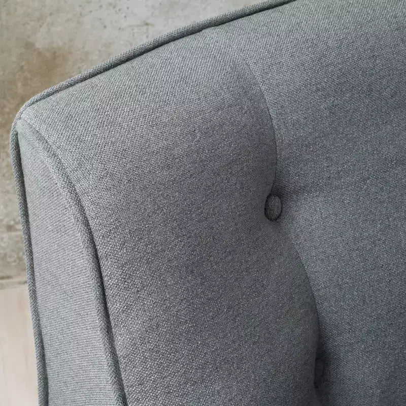Fauteuil d'appoint capitonné en tissu, style Mid-Century Modern