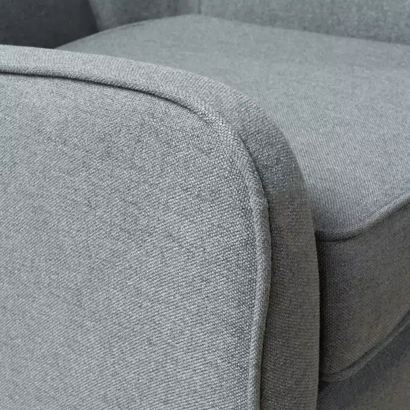 Fauteuil d'appoint capitonné en tissu, style Mid-Century Modern