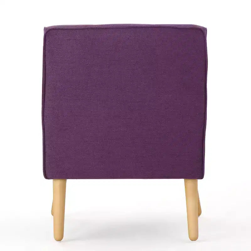 Fauteuil d'appoint capitonné en tissu, style Mid-Century Modern