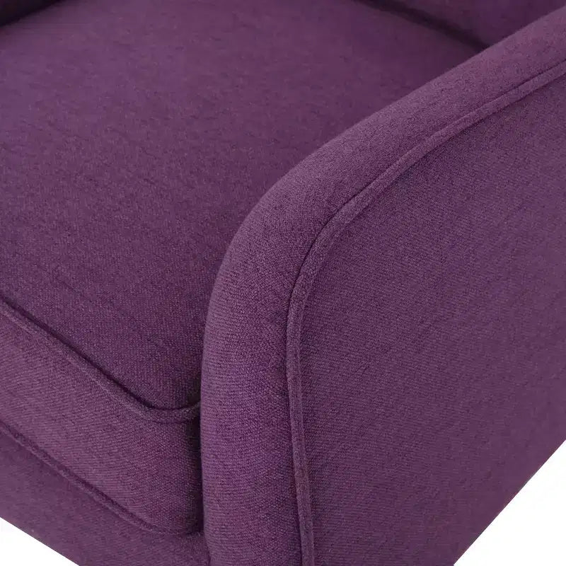 Fauteuil d'appoint capitonné en tissu, style Mid-Century Modern