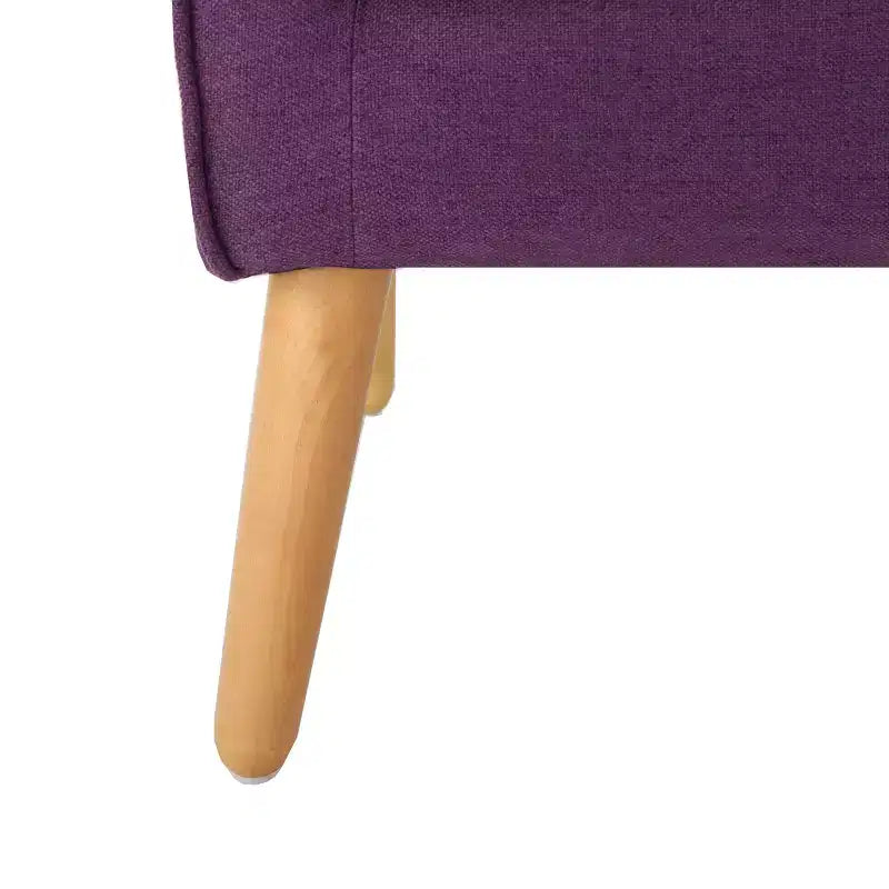 Fauteuil d'appoint capitonné en tissu, style Mid-Century Modern