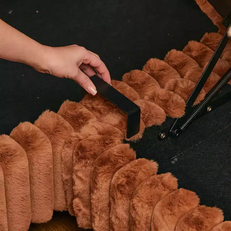 Ottoman en velours côtelé avec rangement pour canapé modulable