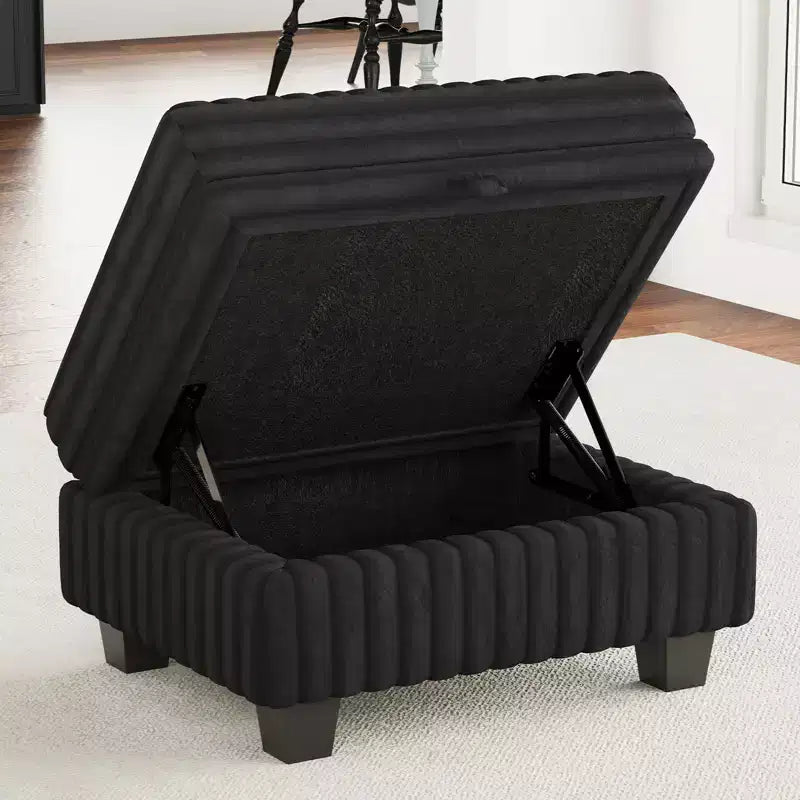 Ottoman en velours côtelé avec rangement pour canapé modulable