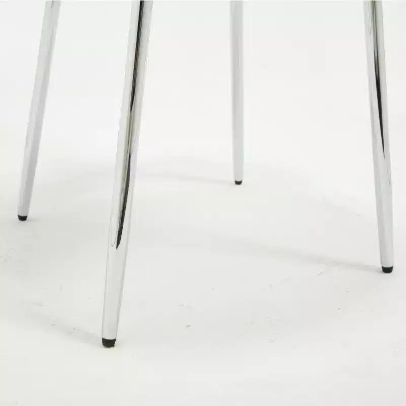 Chaises de salle à manger modernes rembourrées avec dossier incurvé et pieds en métal, chaises de salle à manger sans accoudoirs pour la salle à manger ou la cuisine
