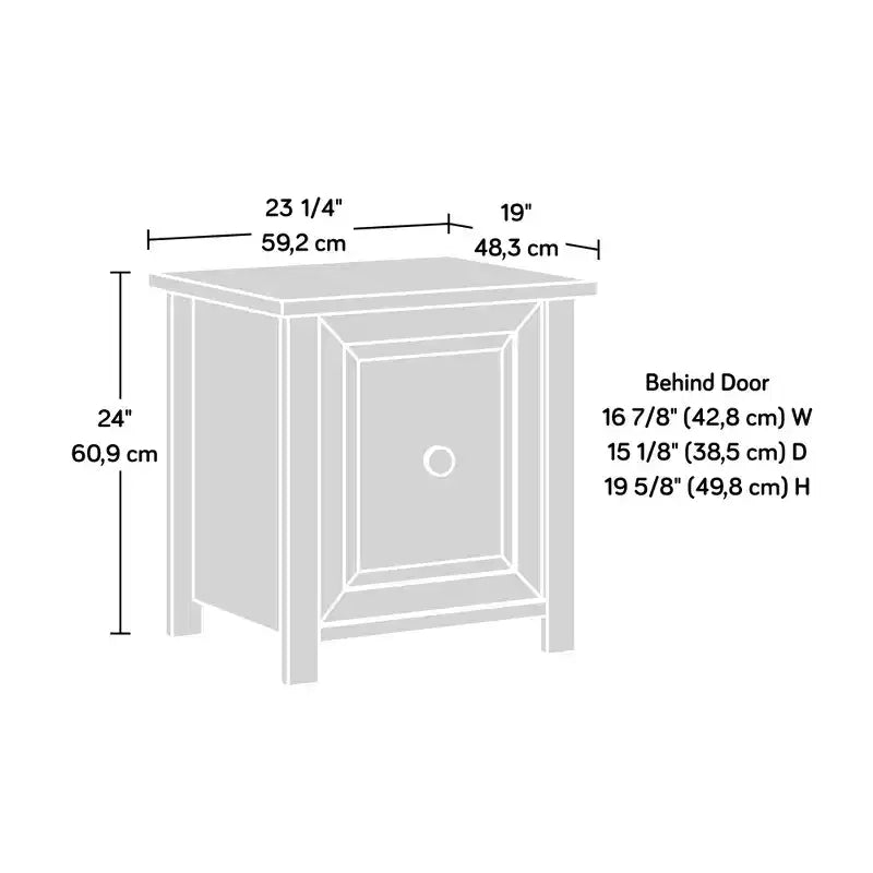 Table de chevet rustique avec rangement dissimulé