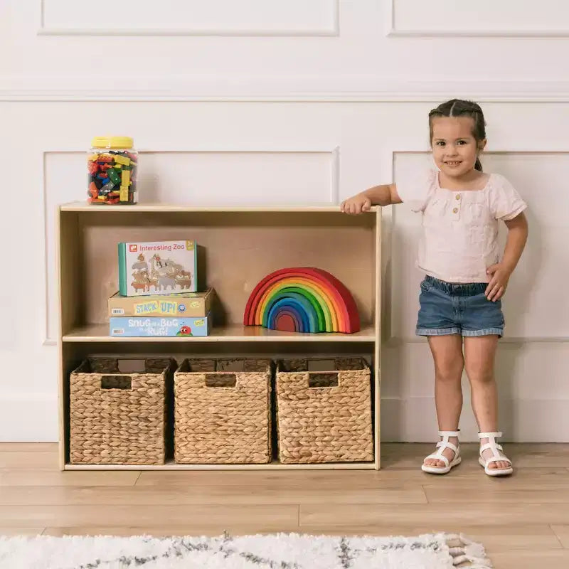 Meuble de rangement simple face à 2 étagères, 76 cm, mobilier de classe