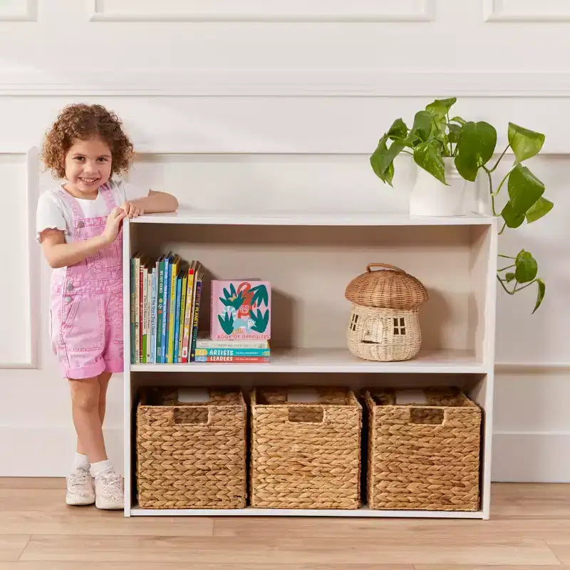 Meuble de rangement simple face à 2 étagères, 76 cm, mobilier de classe