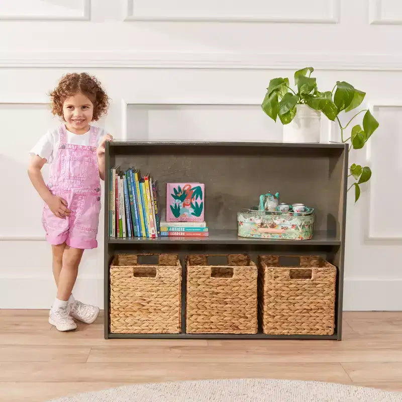 Meuble de rangement simple face à 2 étagères, 76 cm, mobilier de classe